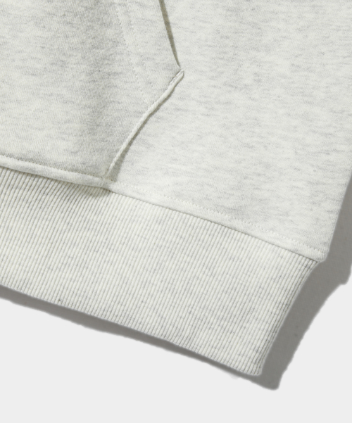 ASI FOUR-SEASON ESSENTIAL SWEAT HOODED ZIP-UP_WHITE MELANGE