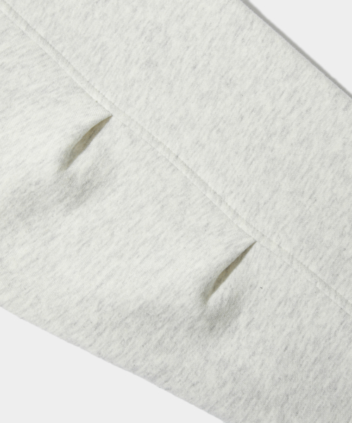 ASI FOUR-SEASON ESSENTIAL SWEAT HOODED ZIP-UP_WHITE MELANGE