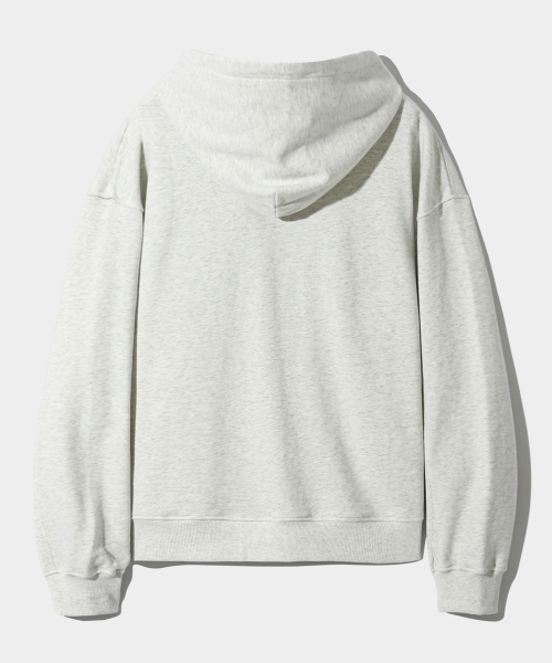 ASI FOUR-SEASON ESSENTIAL SWEAT HOODED ZIP-UP_WHITE MELANGE