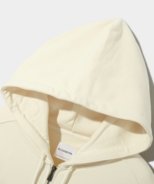ASI FOUR-SEASON ESSENTIAL SWEAT HOODED ZIP-UP_OATMEAL
