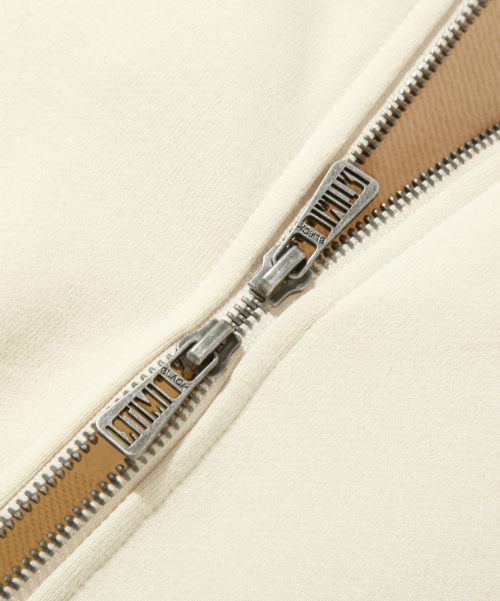ASI FOUR-SEASON ESSENTIAL SWEAT HOODED ZIP-UP_OATMEAL