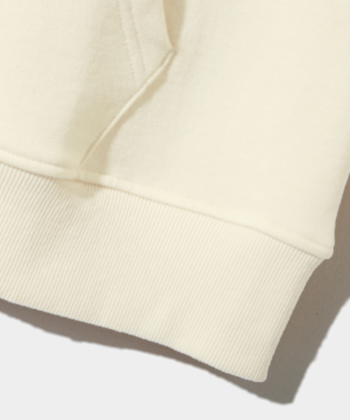 ASI FOUR-SEASON ESSENTIAL SWEAT HOODED ZIP-UP_OATMEAL