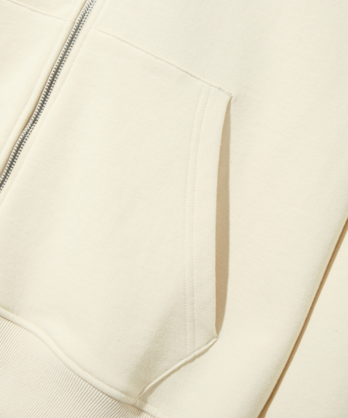 ASI FOUR-SEASON ESSENTIAL SWEAT HOODED ZIP-UP_OATMEAL