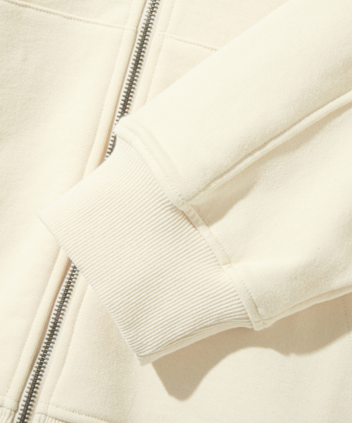 ASI FOUR-SEASON ESSENTIAL SWEAT HOODED ZIP-UP_OATMEAL