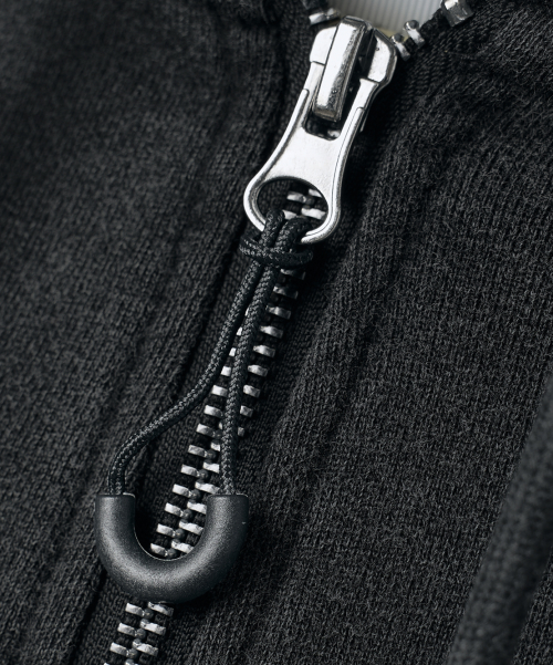 ASI FOUR-SEASON ESSENTIAL SWEAT HOODED ZIP-UP_BLACK
