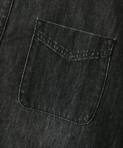 ASI ESSENTIAL BIO WASHING DENIM SHIRT_VINTAGE BLACK