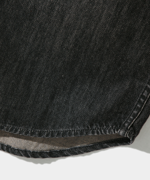 ASI ESSENTIAL BIO WASHING DENIM SHIRT_VINTAGE BLACK