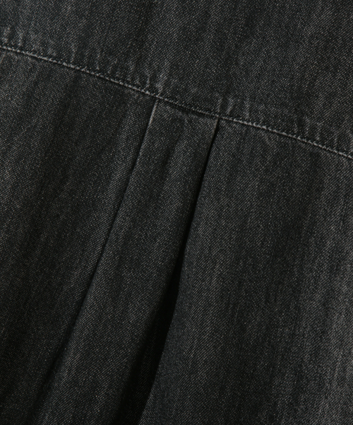ASI ESSENTIAL BIO WASHING DENIM SHIRT_VINTAGE BLACK