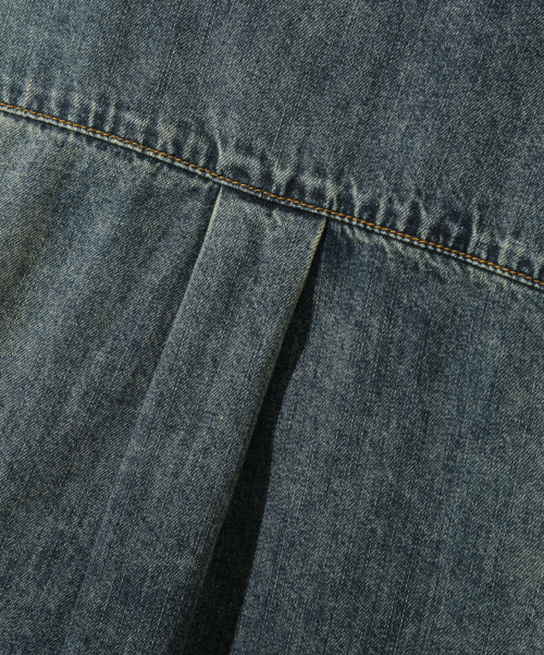 ASI ESSENTIAL BIO WASHING DENIM SHIRT_DUST INDIGO