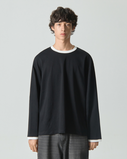 ASI LAYERING SOLID RINGER T-SHIRT_BLACK