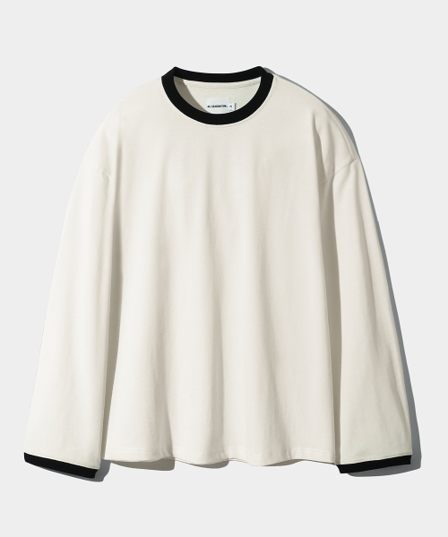 ASI LAYERING SOLID RINGER T-SHIRT_IVORY