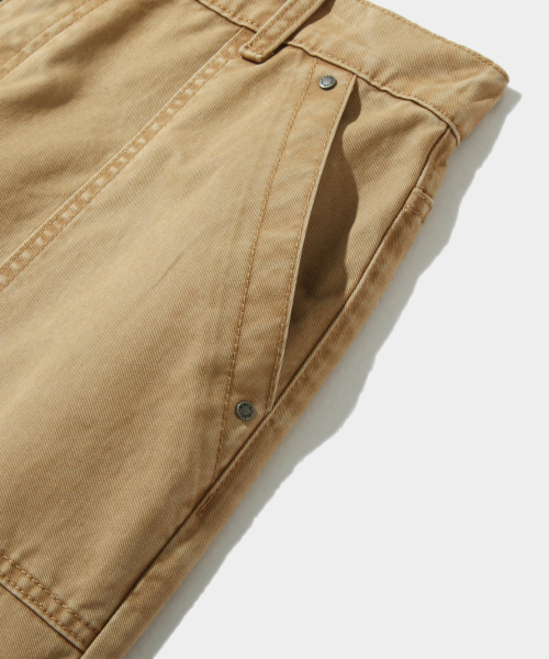 ESSENTIAL FADE WASHING FATIGUE PANTS_BEIGE
