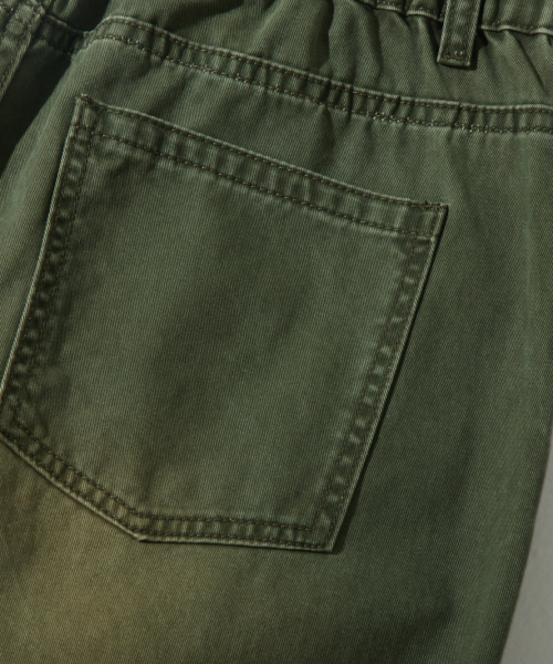 ESSENTIAL FADE WASHING FATIGUE PANTS_OLIVE