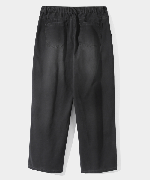 ESSENTIAL FADE WASHING FATIGUE PANTS_BLACK