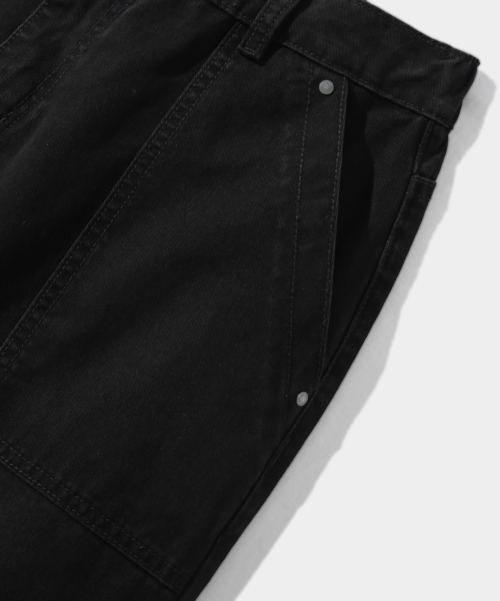 ESSENTIAL FADE WASHING FATIGUE PANTS_BLACK