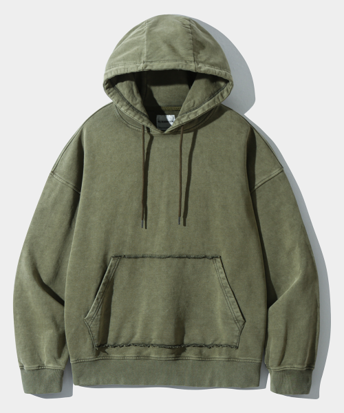 ASI FOUR-SEASON ESSENTIAL SWEAT HOODED T-SHIRT_PIGMENT OLIVE
