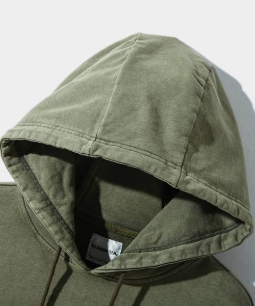 ASI FOUR-SEASON ESSENTIAL SWEAT HOODED T-SHIRT_PIGMENT OLIVE