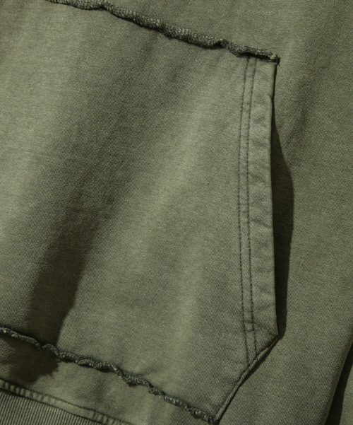 ASI FOUR-SEASON ESSENTIAL SWEAT HOODED T-SHIRT_PIGMENT OLIVE