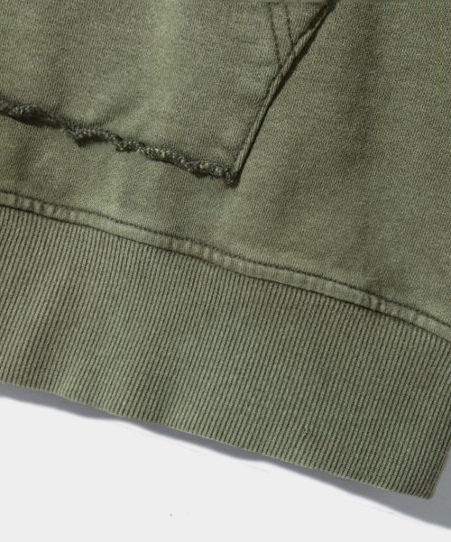 ASI FOUR-SEASON ESSENTIAL SWEAT HOODED T-SHIRT_PIGMENT OLIVE