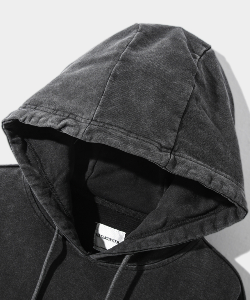 ASI FOUR-SEASON ESSENTIAL SWEAT HOODED T-SHIRT_PIGMENT CHARCOAL