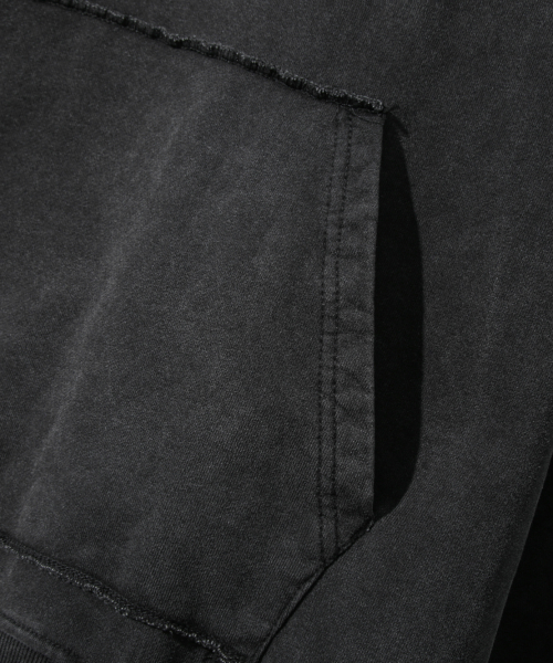 ASI FOUR-SEASON ESSENTIAL SWEAT HOODED T-SHIRT_PIGMENT CHARCOAL