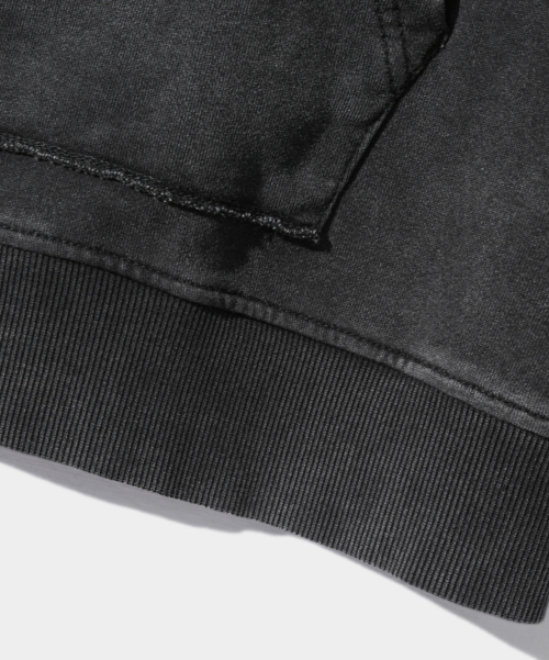 ASI FOUR-SEASON ESSENTIAL SWEAT HOODED T-SHIRT_PIGMENT CHARCOAL