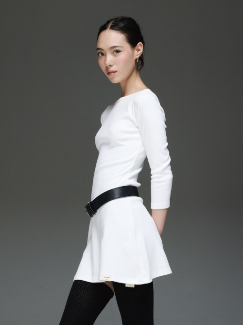 3/4 G COMFORT DRESS (WHITE)