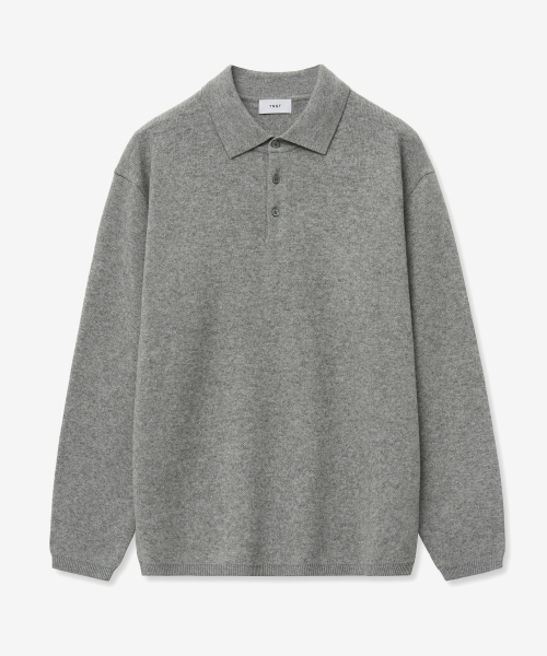 Essential Polo Knit Top (Grey) TNSW5F110G2