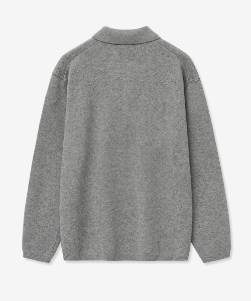 Essential Polo Knit Top (Grey) TNSW5F110G2