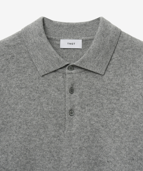 Essential Polo Knit Top (Grey) TNSW5F110G2
