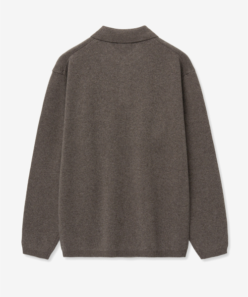 Essential Polo Knit Top (Brown) TNSW5F110W2