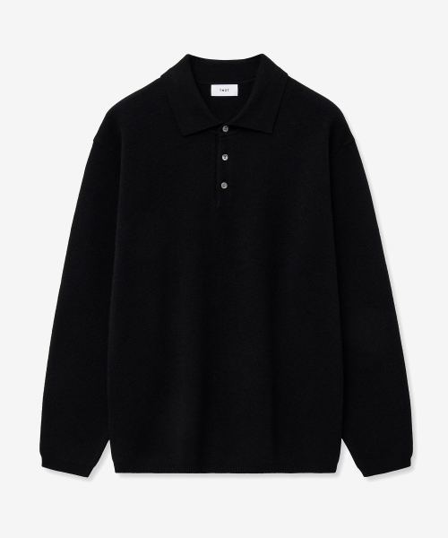 Essential Polo Knit Top (Black) TNSW5F110BK