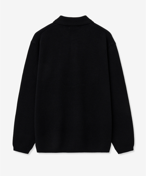 Essential Polo Knit Top (Black) TNSW5F110BK