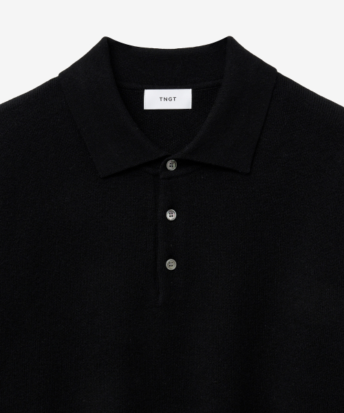 Essential Polo Knit Top (Black) TNSW5F110BK