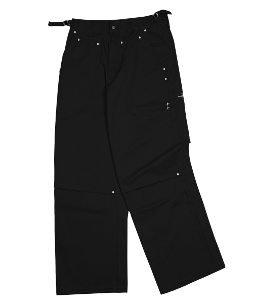 XP234 리온 와이드 코튼 팬츠 (BLACK)