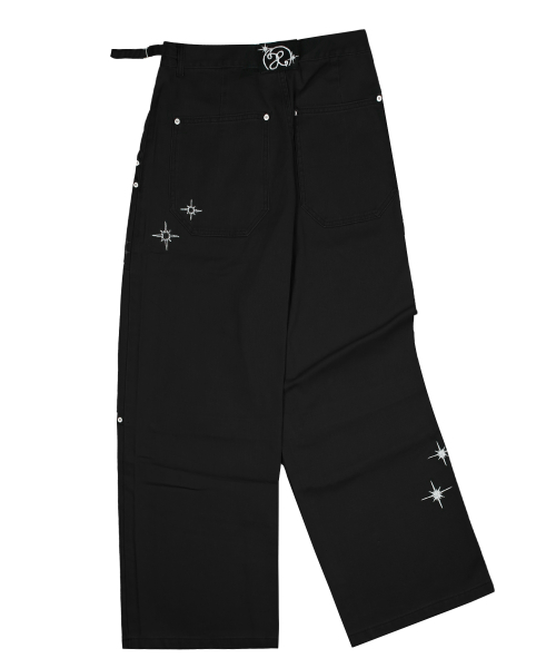 XP234 리온 와이드 코튼 팬츠 (BLACK)