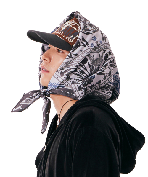 Western Eagle Printed Scarf (Sky Blue)
