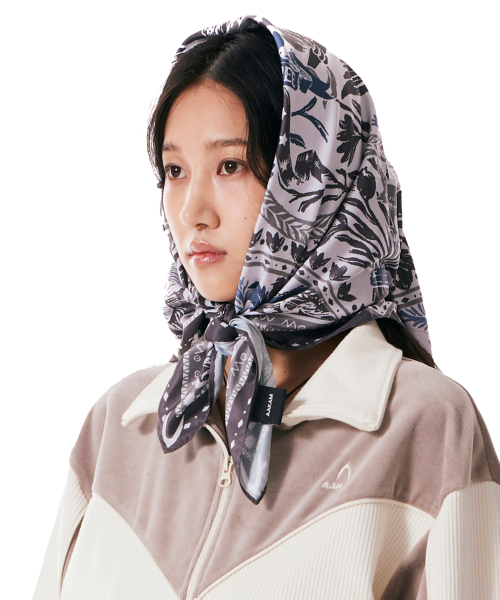Western Eagle Printed Scarf (Sky Blue)
