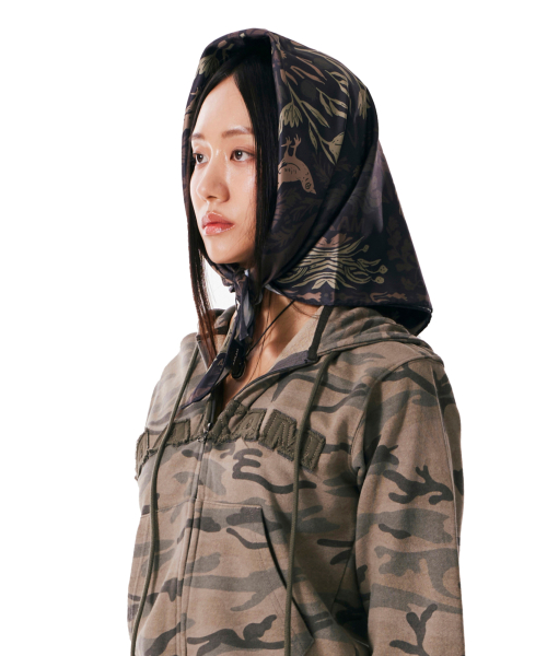 Western Forest Printed Scarf (Dark Brown)