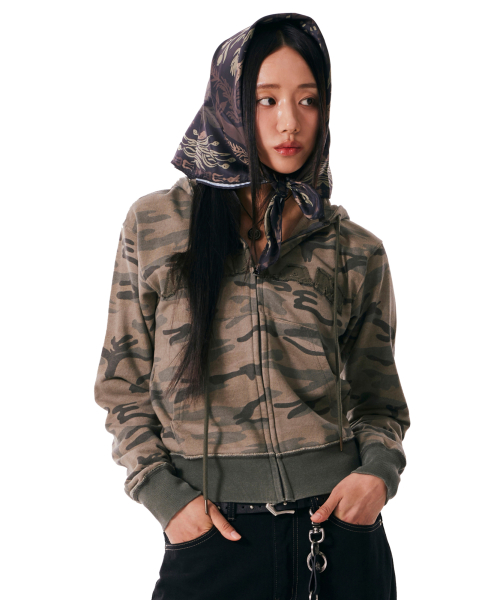 Western Forest Printed Scarf (Dark Brown)