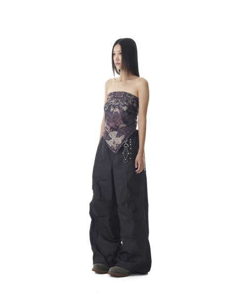 Western Forest Printed Scarf (Dark Brown)