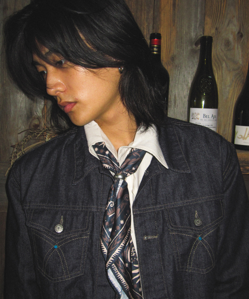 Western Sun Printed Scarf (Blue Green)