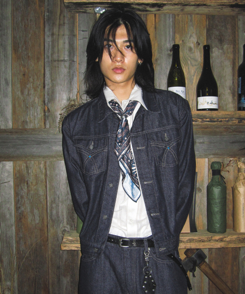 Western Sun Printed Scarf (Blue Green)