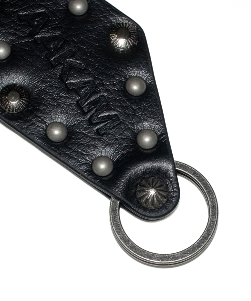 Studded Leather Keyring (Diamond)