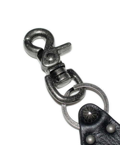 Studded Leather Keyring (Diamond)