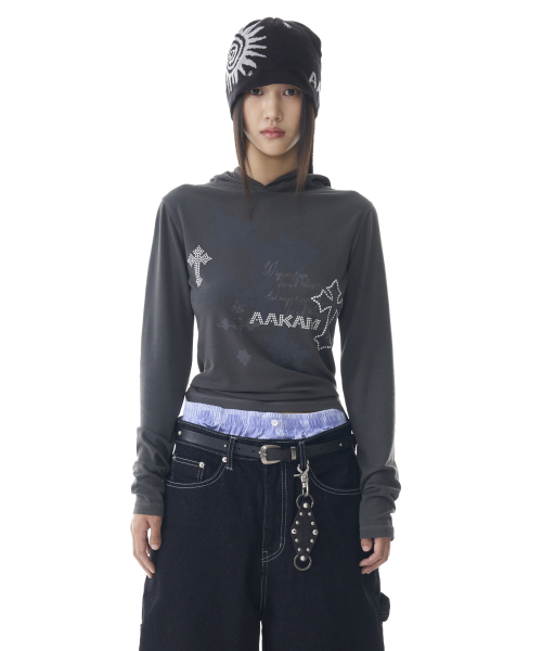Western Studded Leather Belt (Black)