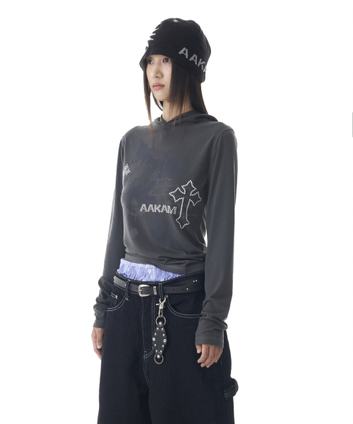 Western Studded Leather Belt (Black)