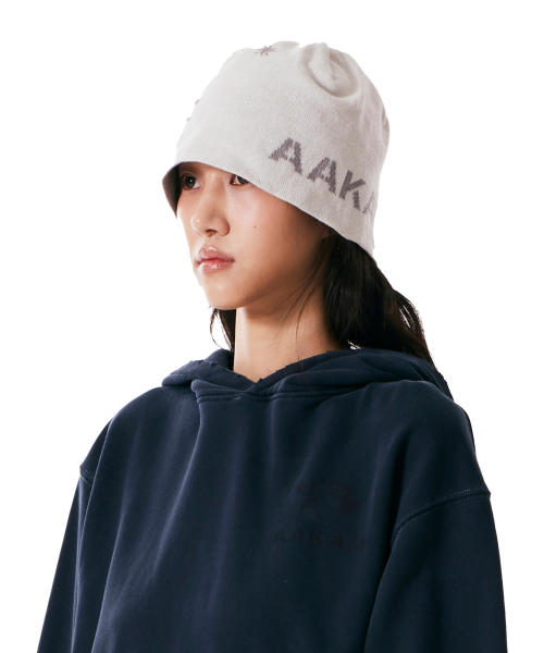 Sun Jacquard Beanie (White)