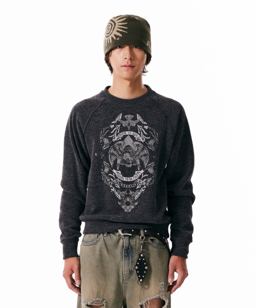 Eagle Printed Knit (Dark Gray)