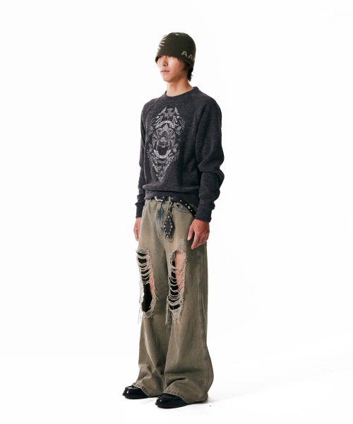 Eagle Printed Knit (Dark Gray)